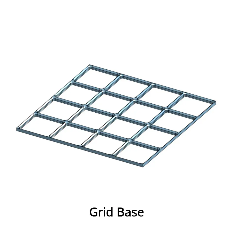 Grid Plate for Toolbox Organizers