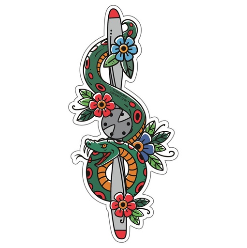 [ST-SNAKE] Snake & Propeller Tattoo Sticker